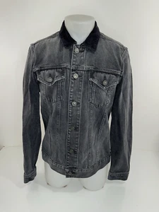 ALL SAINTS - DENIM - GRAVEL Corduroy Collar XL = M / L Trucker Jacket - Picture 1 of 10