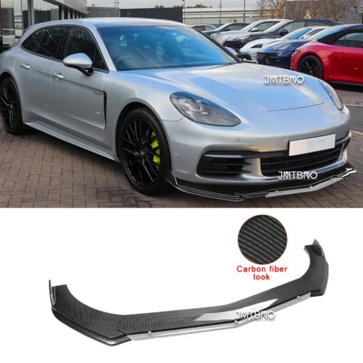 Parachoques delantero para Porsche Panamera 2010-2022 alerón labial divisores carbono/blanco Foto 1 de 4
