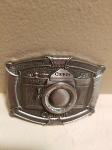 CANON F-1 CAMERA BELT BUCKLE! VINTAGE! RARE! LEWIS BUCKLES! USA! HEAVY! 1970s! 