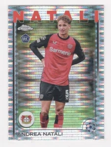 2024/25 TOPPS CHROME UEFA CLUB SOCCER PULSAR REFRACTOR RC ANDREA NATALI #128 - Picture 1 of 2