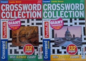 2 x Lucky Seven Crossword Collection Puzzle Books - 298/299 - over 120 puzzles
