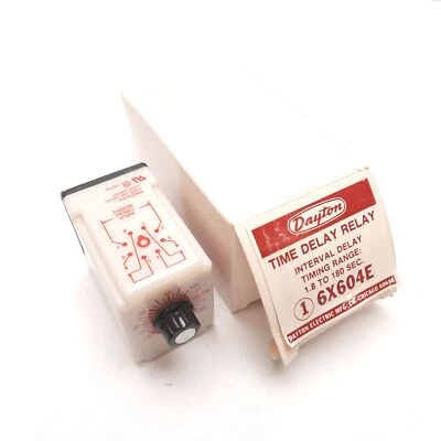 Dayton 6X604E Solid State Time Delay Relay, Interval Delay 1.8-180sec 120VAC - Image 1 of 4