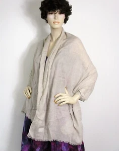 Mantón de Meditación 69x39" 100% Algodón Ligero Manta Bufanda Color Arena Unisex - Imagen 1 de 6