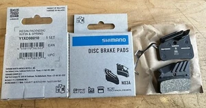 2 paia pastiglie freno a disco in resina Shimano N03A per DEORE XTR SLX M9120 M8120 - Foto 1 di 1