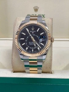 Rolex Skydweller Sky-Dweller 326933 SS/18k Yellow Gold Black - Picture 1 of 6