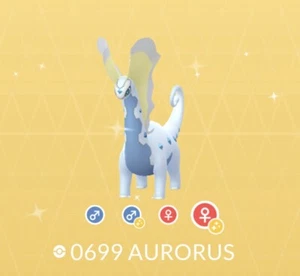 Pokèmon Go Shiny Aurorus Registrado/No Registrado/30 Días/Suerte/Hogar OT/Oficios - Imagen 1 de 2