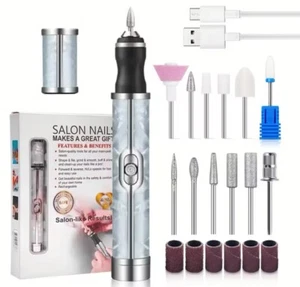✅ Electric Nail File Grinder Toenail Sander Thick Nails Cordless Tool 4Speeds UK - Picture 1 of 9