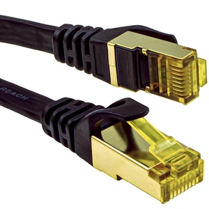 FLAT CAT7 FTP Shielded 600MHz 10Gbps Ethernet LAN High Speed Cable RJ45 Lot GOLD - Afbeelding 1 van 31