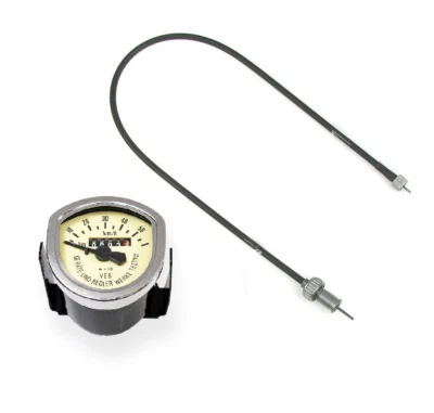 Wappentacho Tachometer Tacho mit Tachowelle (50 km/h) für Simson SR2 - schwarz - Bild 1 von 4
