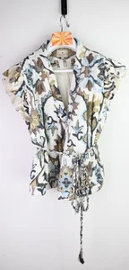 HANNAH "Vidya" quilted cotton vest in ivory size 1/UK10 - Picture 1 of 12