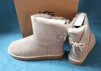 UGG Selene Boot Oyster Pull-On Fur Lined Nautical Tie Women's Size 11 NEW w BOX - Image 1 of 4