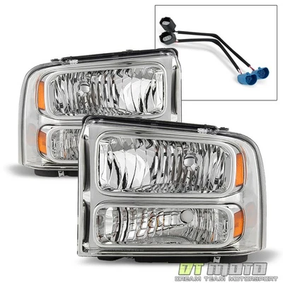 99-04 Ford Super Duty F250/F350/F450/F550 EXCURSION Conversion Headlights Lamps - Изображение 1 из 4