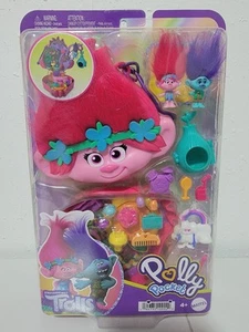 Polly Pocket DreamWorks Trolls Compact Playset With Poppy & Branch - Picture 1 of 4