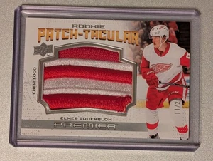 2022-23 UD Premier Elmer Soderblom Rookie Patch-Tacular Chest Logo 11/25 #RPT-ES - Picture 1 of 2
