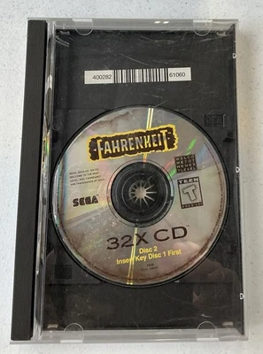 Fahrenheit Sega CD 32X Disc 2 And Box Tested -- S2G -- - Image 1 of 2