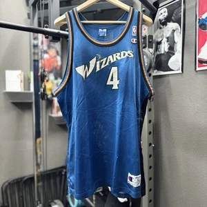 Vintage Rare Chris Webber Champion Washington Wizards #4 Jersey Size 52 XXL - Picture 1 of 4