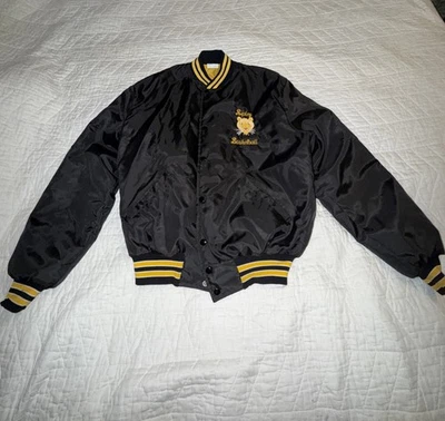 VINTAGE BASKETBALL JACKET MENS SIZE LARGE TIGERS BASKETBALL BOMBER JACKET USA !! - Image 1 of 4
