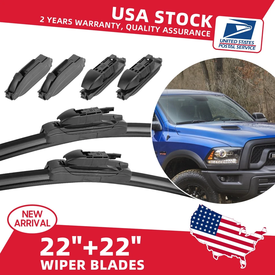 Par de limpiaparabrisas de 22" y 22" aptos para Chrysler Sebring 2000 2005-2006 Foto 1 de 4