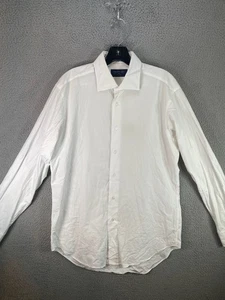 Kamakura Maker's Camicia Abito Uomo 16 Bianco Bottoni Cotone Svizzero Made In Japan - Foto 1 di 14