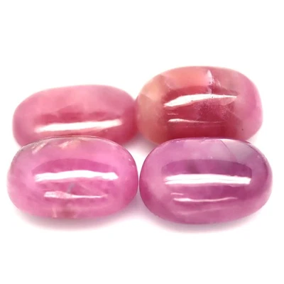 47.70 克拉 加热 4 件粉色红宝石马达加斯加椭圆形凸圆形 — 第 1/4 张图片