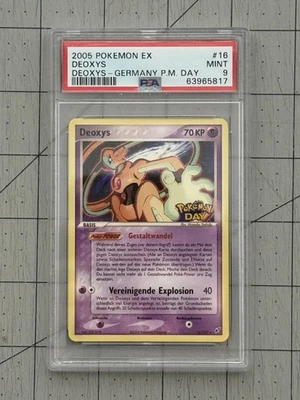 2005 EX Deoxys German Exclusive Pokémon Day Stamped Promo 16/107 PSA 9 LOW POP - Image 1 of 2