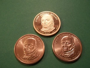 UNC. S, P, D J. Q. Adams Presidential Dollar Coins (PP6) - Picture 1 of 1