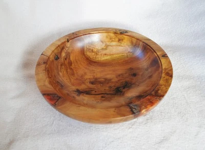 Beautiful Hand turned Teak root wood and resin fruit bowl. Ideal gift. - Image 1 of 4