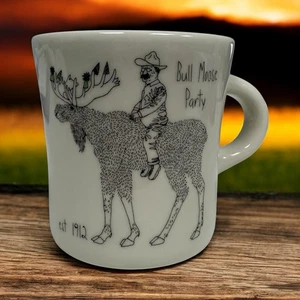 Fishs Eddy Bull Elch Party Kaffeebecher von Taylor Quinn USA Restaurant Ware selten - Bild 1 von 5