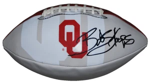 BOB STOOPS signed (OKLAHOMA SOONERS) Autogramm Logo Football BECKETT BU41295 - Bild 1 von 2