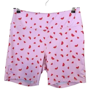 Cabana by Crown & Ivy sportliche Radshorts Wassermelonen-Druck hoher Bund pink XL - Bild 1 von 5