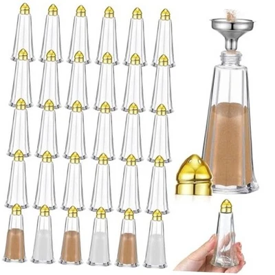 30 piezas coctelera de sal y pimienta torre 1 oz coctelera de especias con tapa dorada  Foto 1 de 4