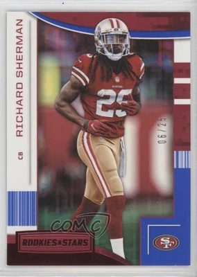 2018 Panini Rookies & Stars Red & Blue /25 Richard Sherman #34 - Image 1 of 2