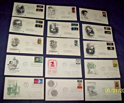 Thirty (30) 1950's-1990's First Day Issue Stamp/Envelope Group A - Image 1 of 4