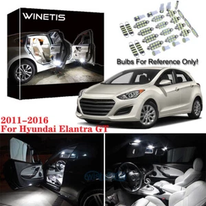 6Pcs White SMD LED Interior Lights Package Kit For 2011-2016 Hyundai Elantra GT - Picture 1 of 12