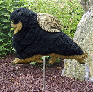 Pommersches Gartenschild für draußen handbemalt Figur schwarz & hellbraun - Bild 1 von 1