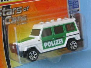 Matchbox Mercedes-Benz 280GE G Wagon Polizei Police White with Green Sides - Picture 1 of 1