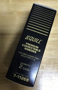 2-PACK Quill Correctable Typewriter Ribbons BLACK 7-11269 IBM Selectric NEW NEW - Picture 1 of 4