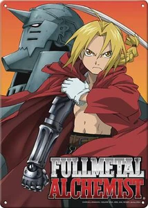 FullMetal Alchemist Anime Edward and Alphonse Elric Metal Sign 8.25 x 11.5 NEW - Picture 1 of 1
