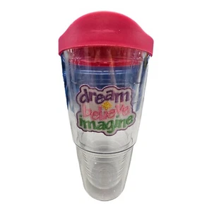 Tervis DREAM BELIEVE IMAGINE Cup Insulated 24 Ounce Clear Made In The USA READ - Picture 1 of 10