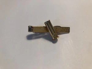 Vintage Hickok Gold Tone Bullet Shell Tie Clip 1.5 Inch - Picture 1 of 3