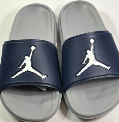 Auténtico Jordan Jumpman Slide / Para Hombre / Azul Marino Medianoche-Blanco / Nuevo En Caja Foto 1 de 4