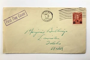 1932 FDC CDS Rate Change Arch Issue Ottawa June 21 To Lewiston Idaho Env 524C - Picture 1 of 4
