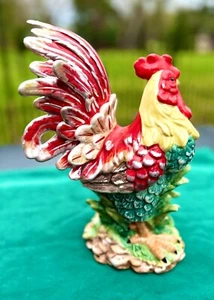 "Estatua de gallo diseño Appletree cerámica casa de campo estatuilla 11""" - Imagen 1 de 9