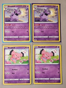 2x Granbull 116/264 y 2x Snubbull 115/264 Tarjeta de Pokémon Fusion Strike Casi Nuevo - Imagen 1 de 1
