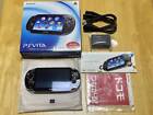 PS Vita Crystal Black PCH-1100 With 16GB Genuine Memory and PSVSD Adapter Japan