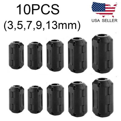 Ring Core Ferrite Bead Clamp Choke Coil Rfi Emi Noise Filter Cable Clip - Image 1 of 4