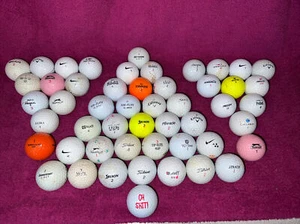 Lot of 50 mixed golf balls range balls hit-away ball Strata, Srixon, Titleist, + - Picture 1 of 5