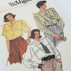 Very Easy Vogue 9107 Pattern Blouse Top Tie 14 16 18 Vintage 1980s Look 