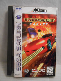 Sega Saturn Video Game Impact Racing Vtg 1996 CIB w/ Case Game Manual & Reg Card