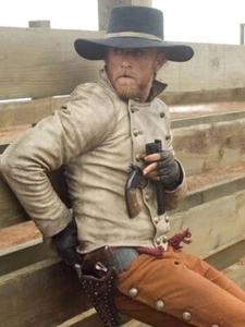 Handmade 3:10 to Yuma Charlie Prince Beige Leather Jacket - Picture 1 of 8